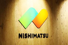 Nishimatsu Construction signboard and logo